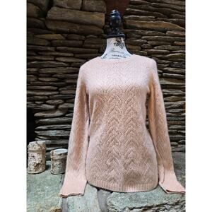 XS Talbots Light Pink Cable Knit Sweater